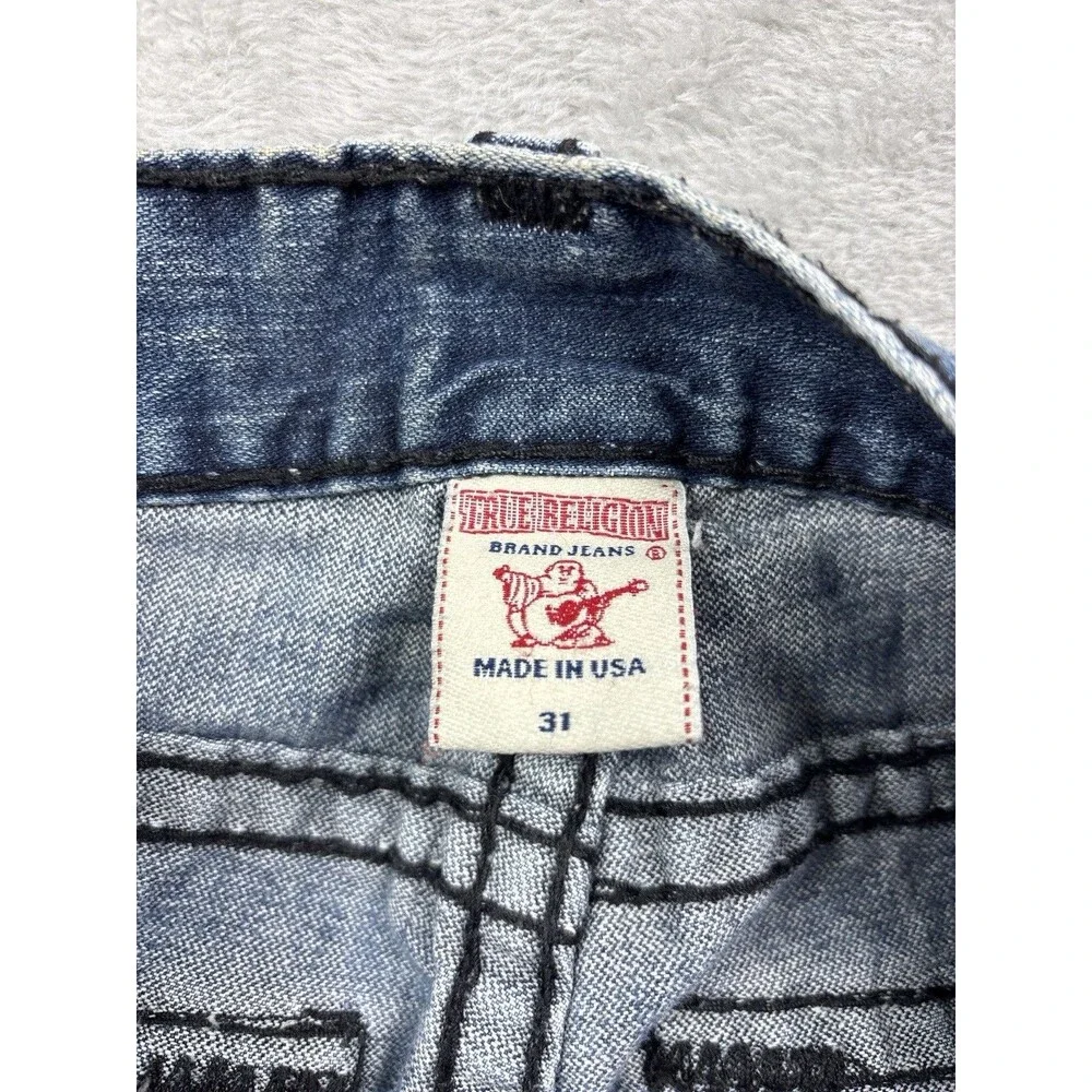 True Religion Ricky Super T Jeans USA Made Vintage Y2K Flap Pockets 31